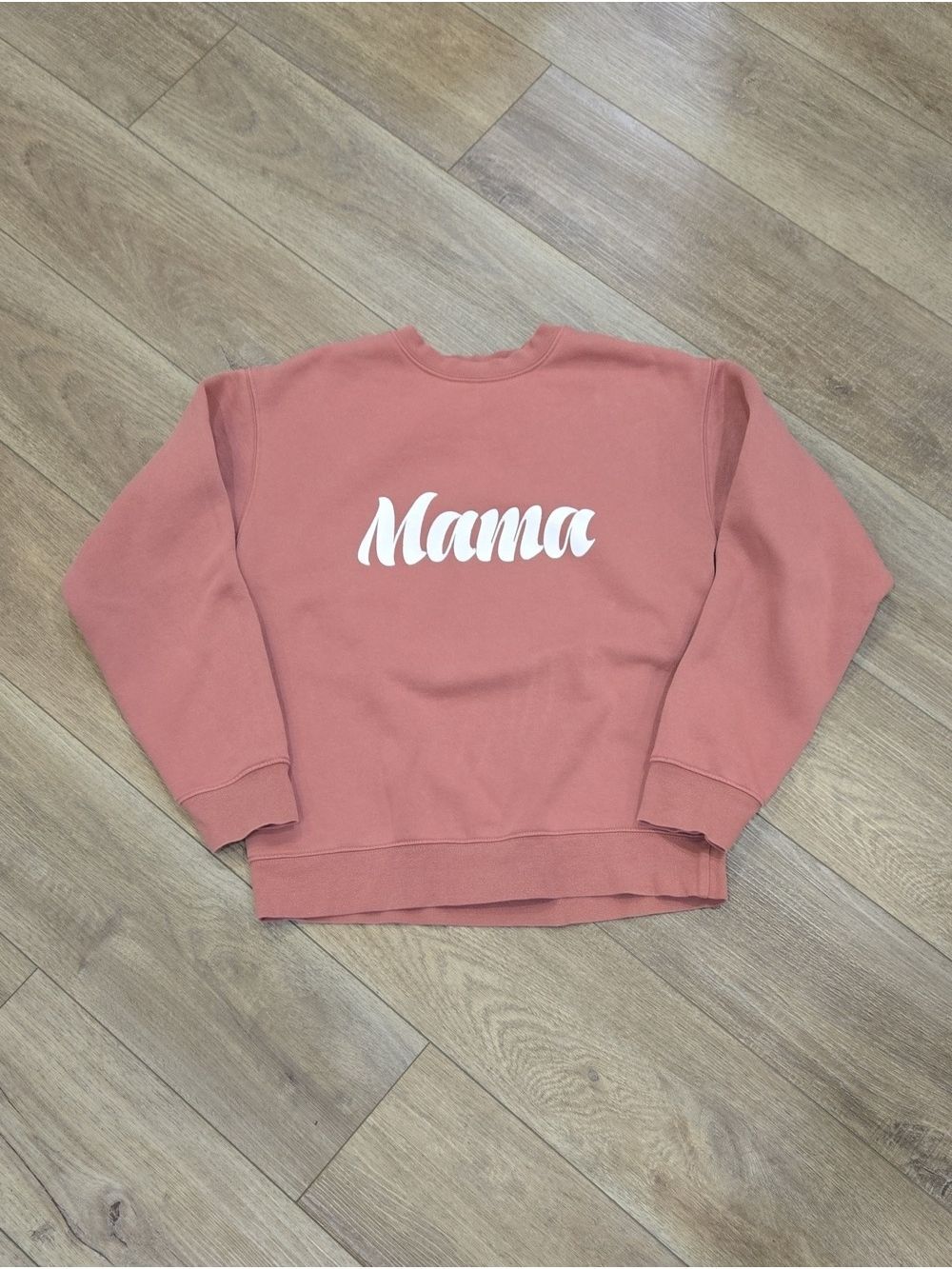 Brunette The Label Mama Crewneck Sweatshirt - Dusty Rose with White Script